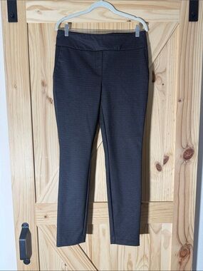Dalia Dark Charcoal Pull-On Cropped Slim Pants